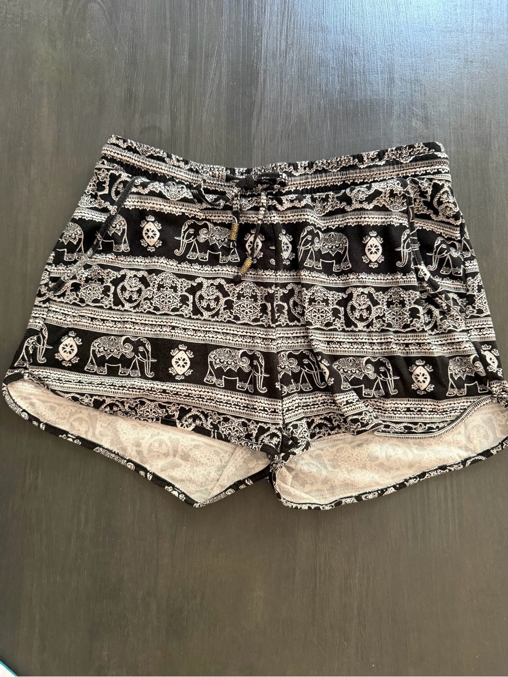 Mudd Elephant Print Soft Knit Shorts Size Small Boho Festival